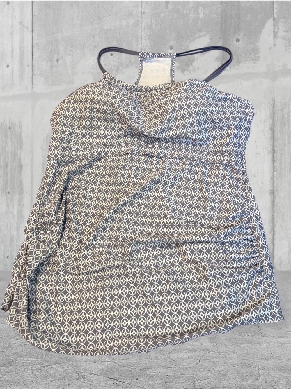 Geo Circle-Print High-Neck Tankini Top maternity